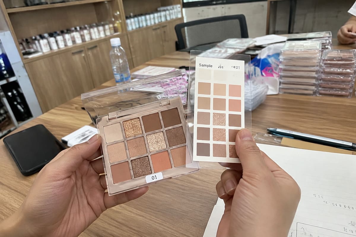eyes haw manufacturer client sampling consultation and shade review
