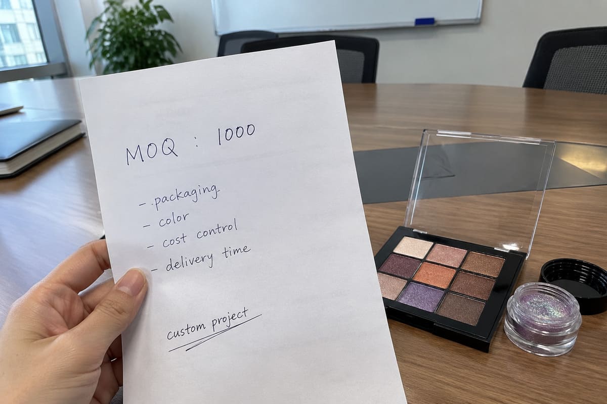 low MOQ cosmetics manufacturer custom eyeshadow and special pigments
