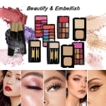 DINILANDAI Red Makeup Suitcase Kit – Portable Multi-Layer Case for Gifting & Retail gallery image 3