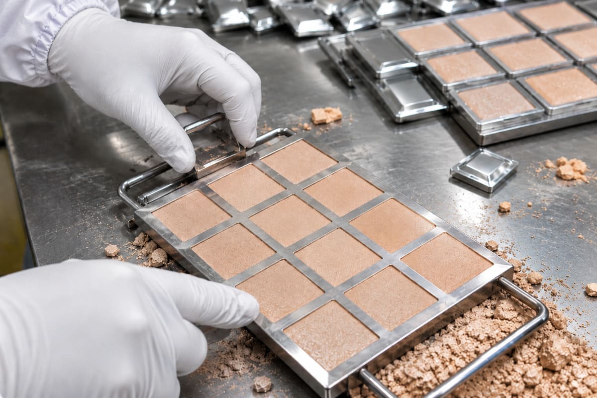 Fine-milled powder showing even dispersion